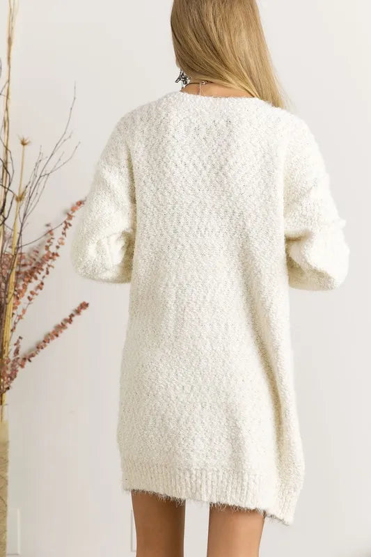 ADORA Comfy Fuzzy Sweater Cardigan - SwagglyLife Home & Fashion